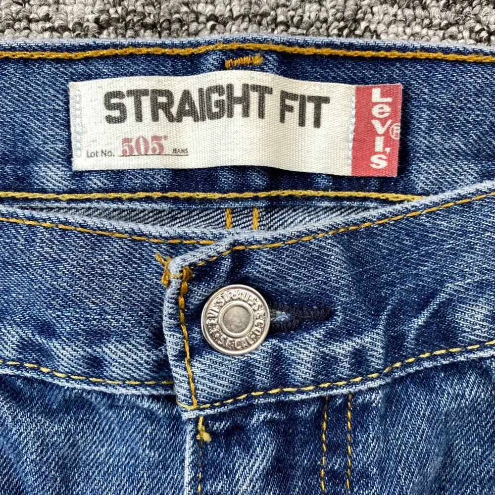 Levis 505 Jeans Mens 40x30 Blue 2013 Dark Stonewash Regular Straight Leg Denim